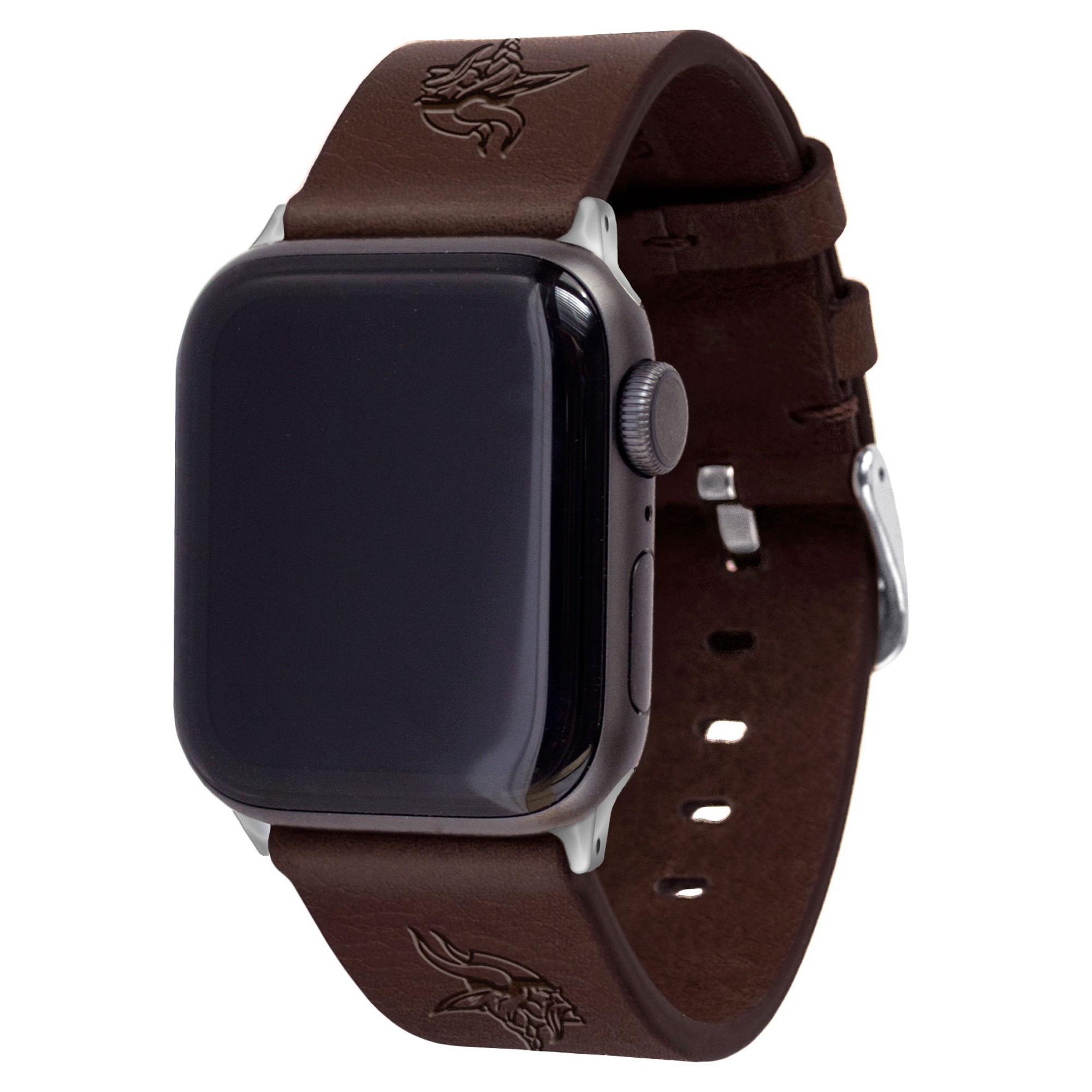 Brown Minnesota Vikings Leather Apple Watch Band