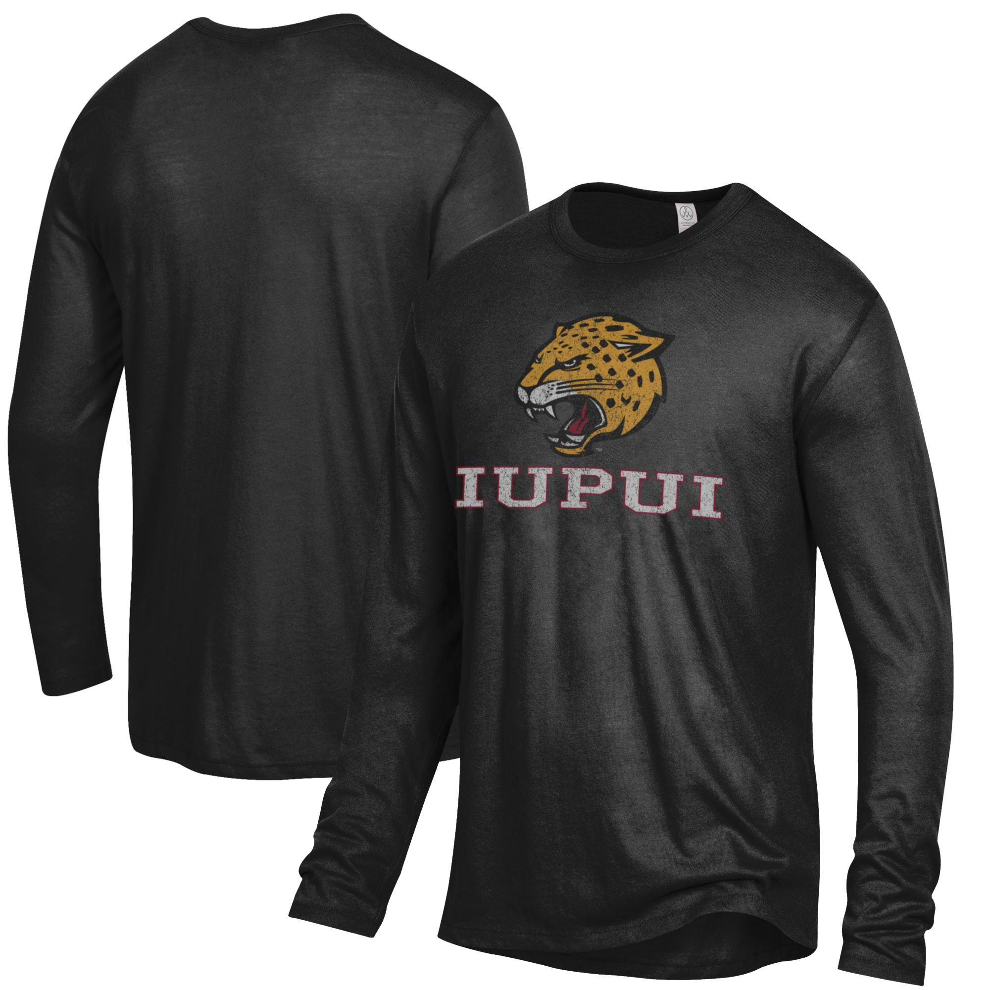 Men's Black IUPUI Jaguars Keeper Long Sleeve T-Shirt - Image 2