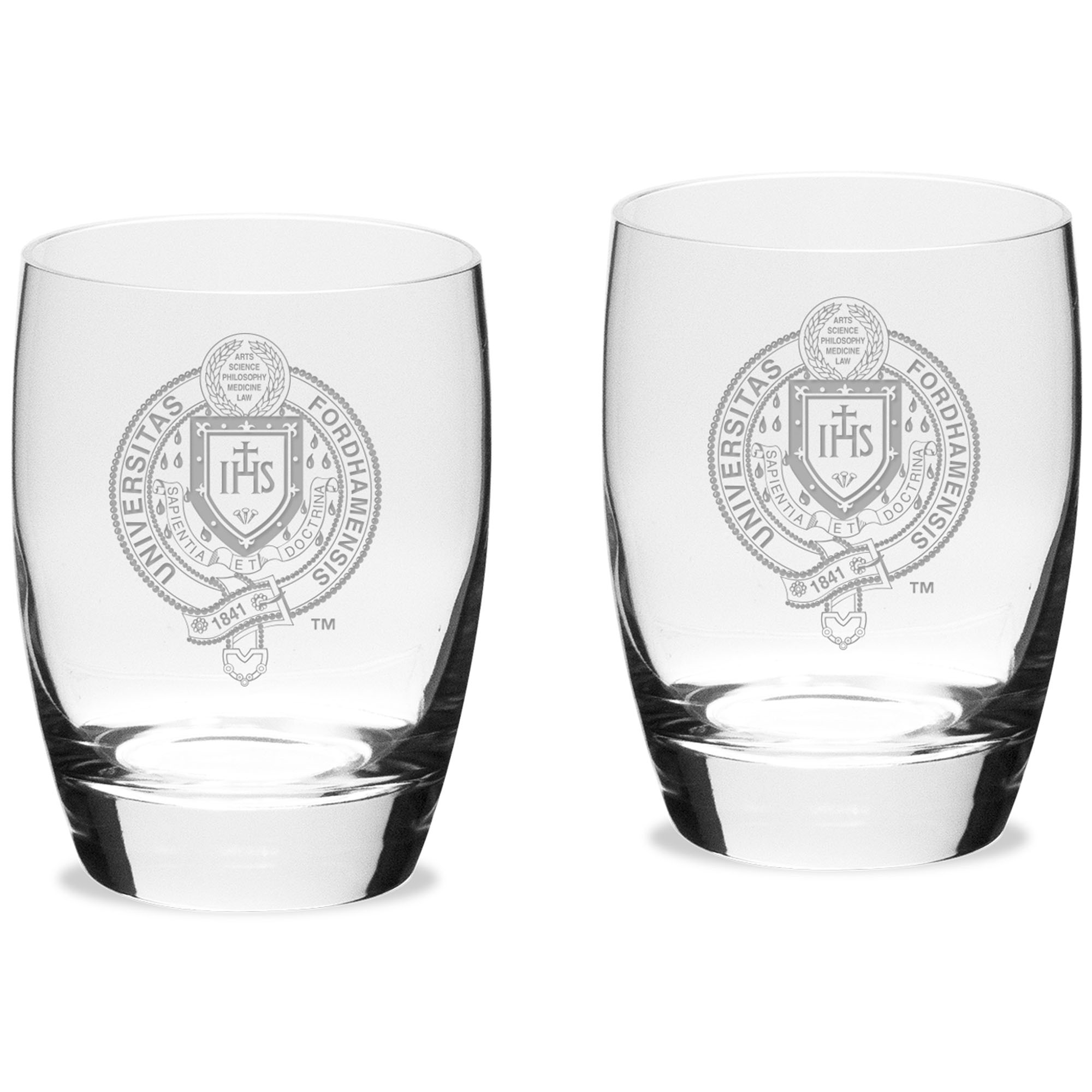 Fordham Rams Team 15.75 oz. 2-Piece Luigi Bormioli Michelangelo Water Glass Set