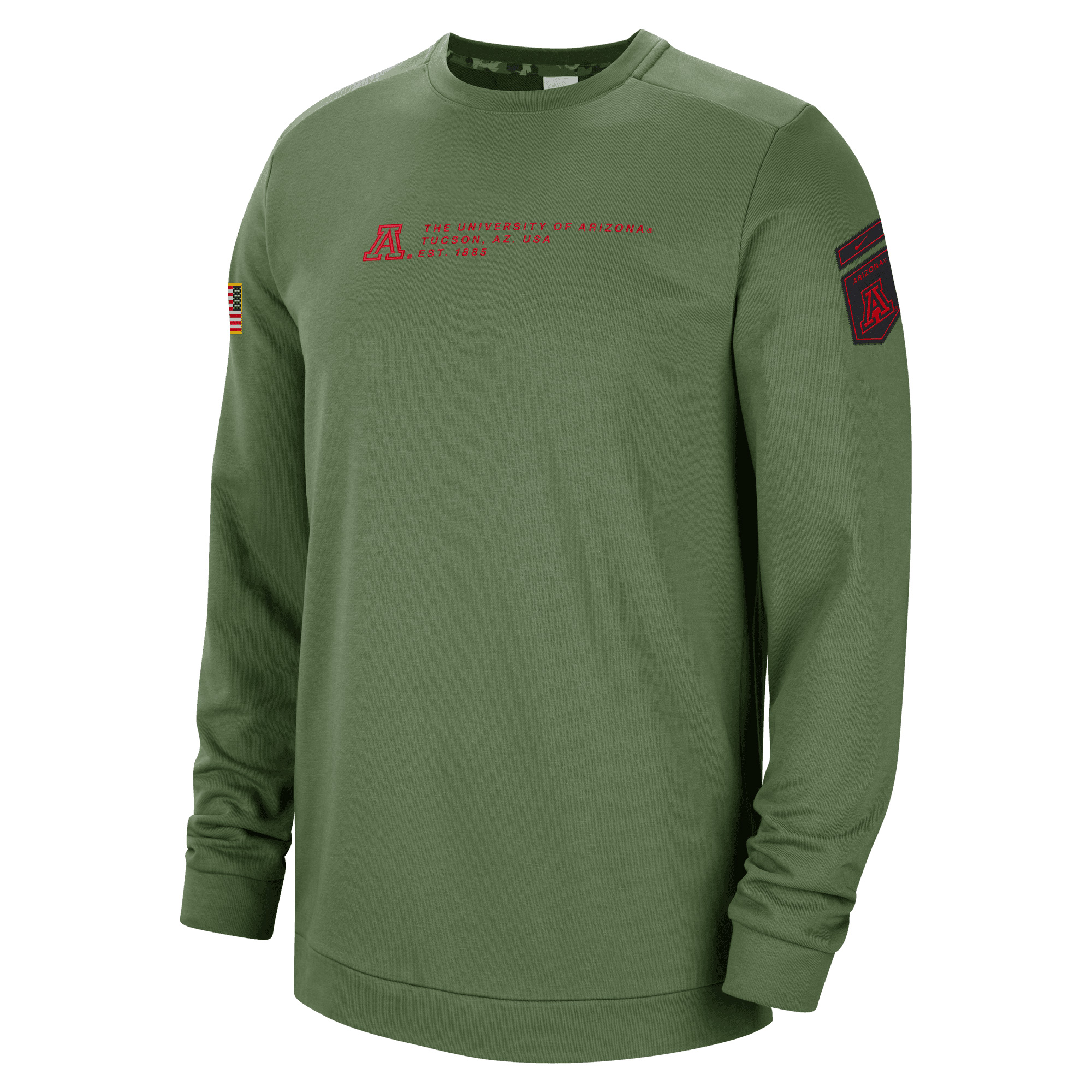 Men's Nike Olive Arizona Wildcats Military Pullover Sweatshirt - Image 3