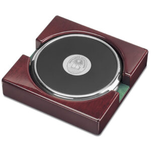 Silver Bucknell Bison 2-Piece Coaster Set