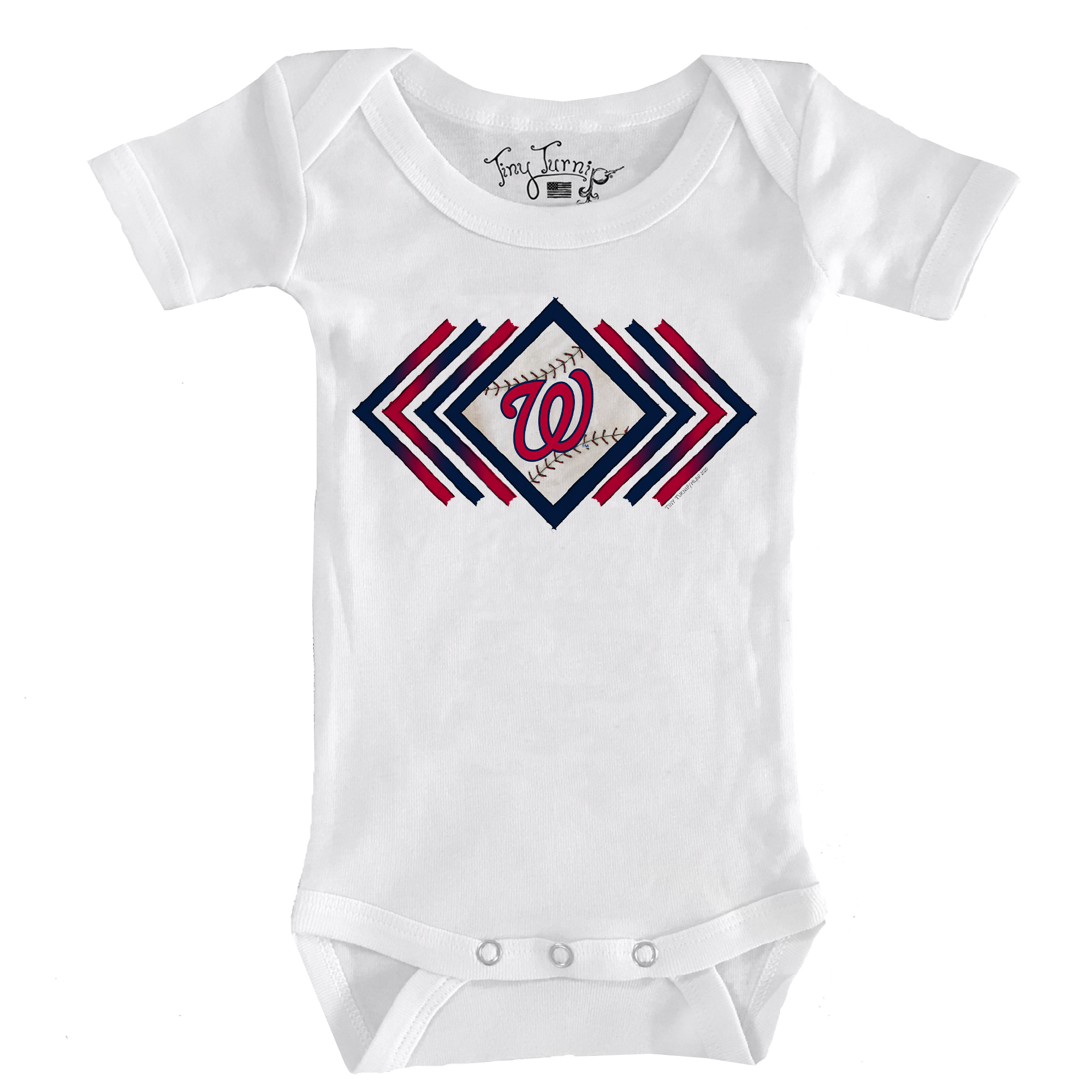 Infant Tiny Turnip White Washington Nationals Prism Arrows Bodysuit