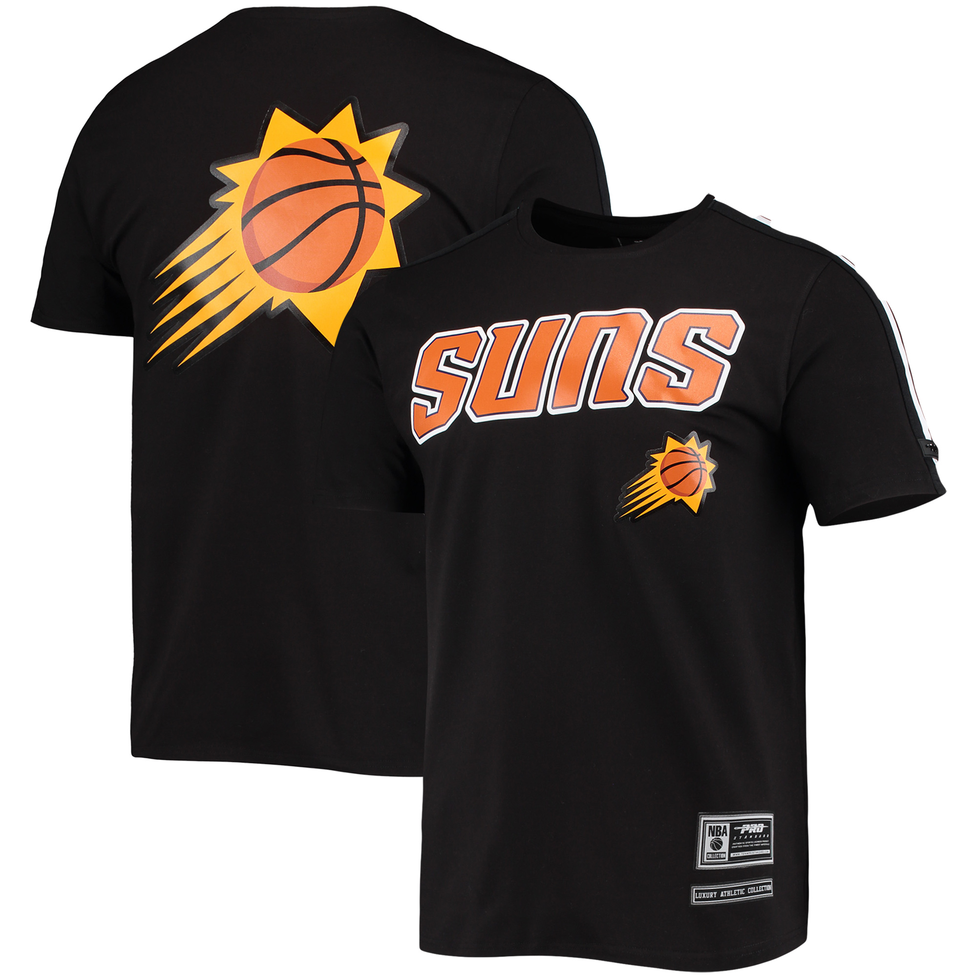 Men's Pro Standard Black Phoenix Suns Mesh Capsule Taping T-Shirt - Image 9