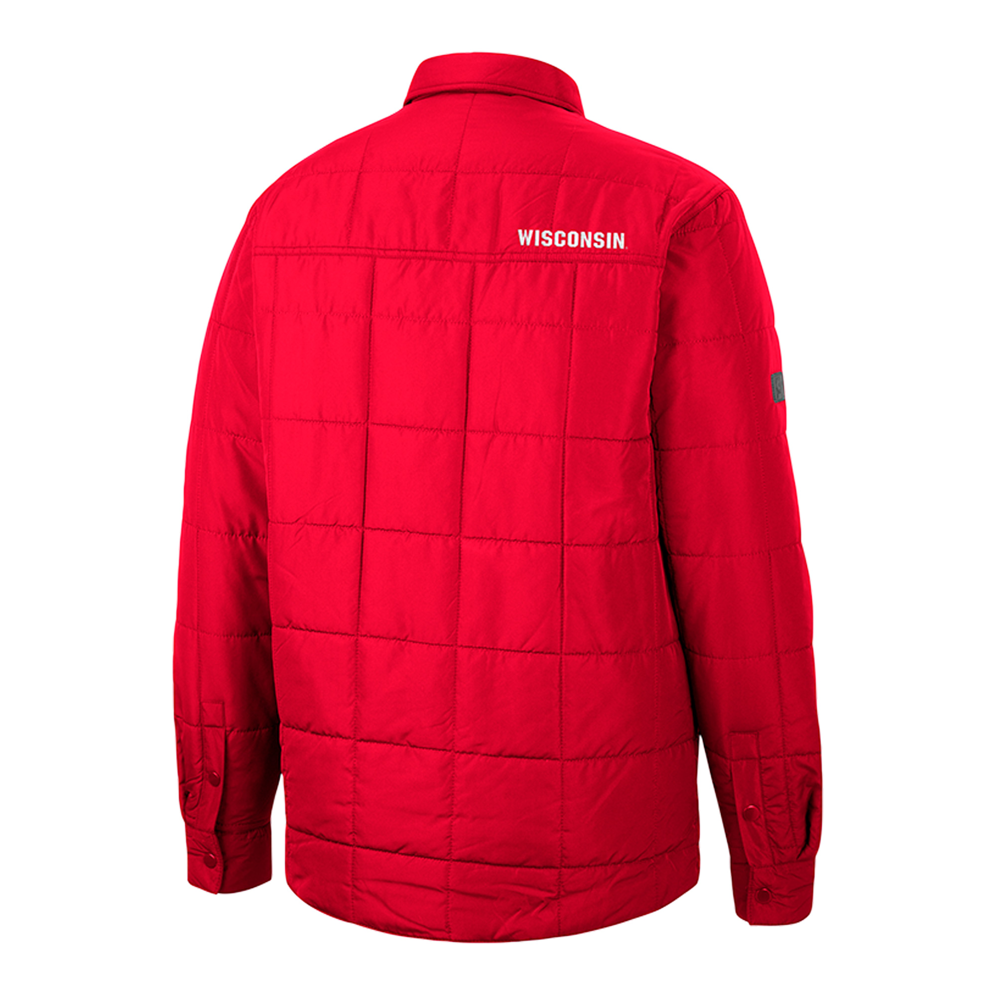 Men's Colosseum Red Wisconsin Badgers Detonate Quilted Full-Snap Jacket - Image 7