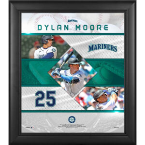 Dylan Moore Seattle Mariners Framed 15" x 17" Stitched Stars Collage