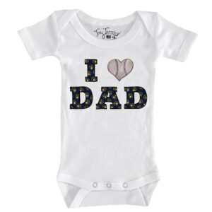 Infant Tiny Turnip White Milwaukee Brewers I Love Dad Bodysuit