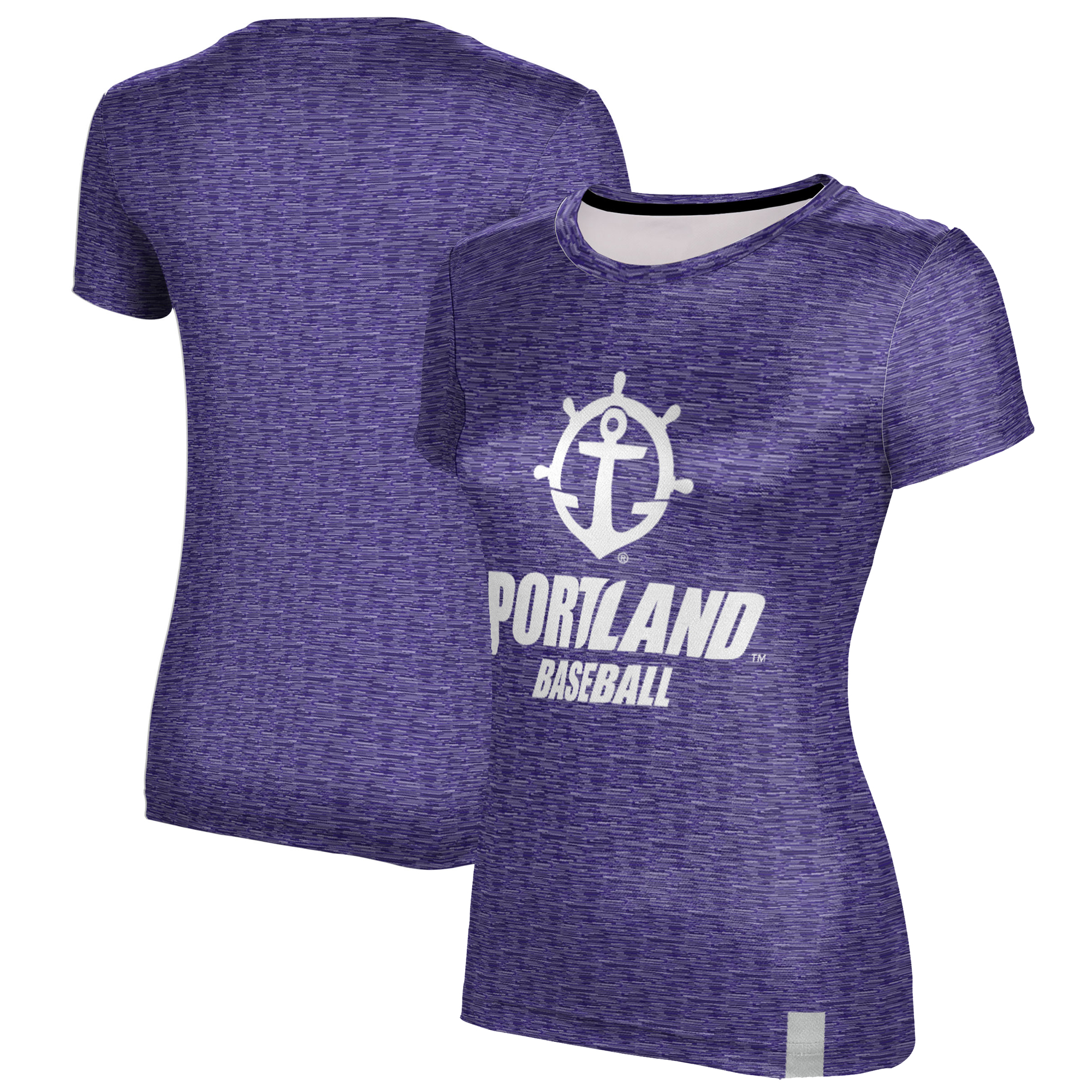 Women's ProSphere Purple Portland Pilots Baseball Logo T-Shirt