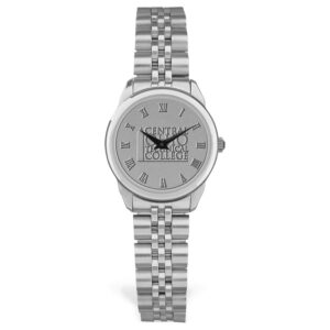 Women's Silver Central Ohio Technical College Medallion Rolled Link Bracelet Wristwatch