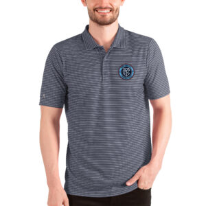 Men's Antigua Heathered Navy/White New York City FC Esteem Polo