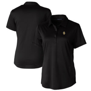 Women's Cutter & Buck Black Idaho Vandals Prospect Textured Stretch Polo