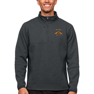 Men's Antigua Heather Charcoal North Carolina A&T Aggies Course Quarter-Zip Pullover Top