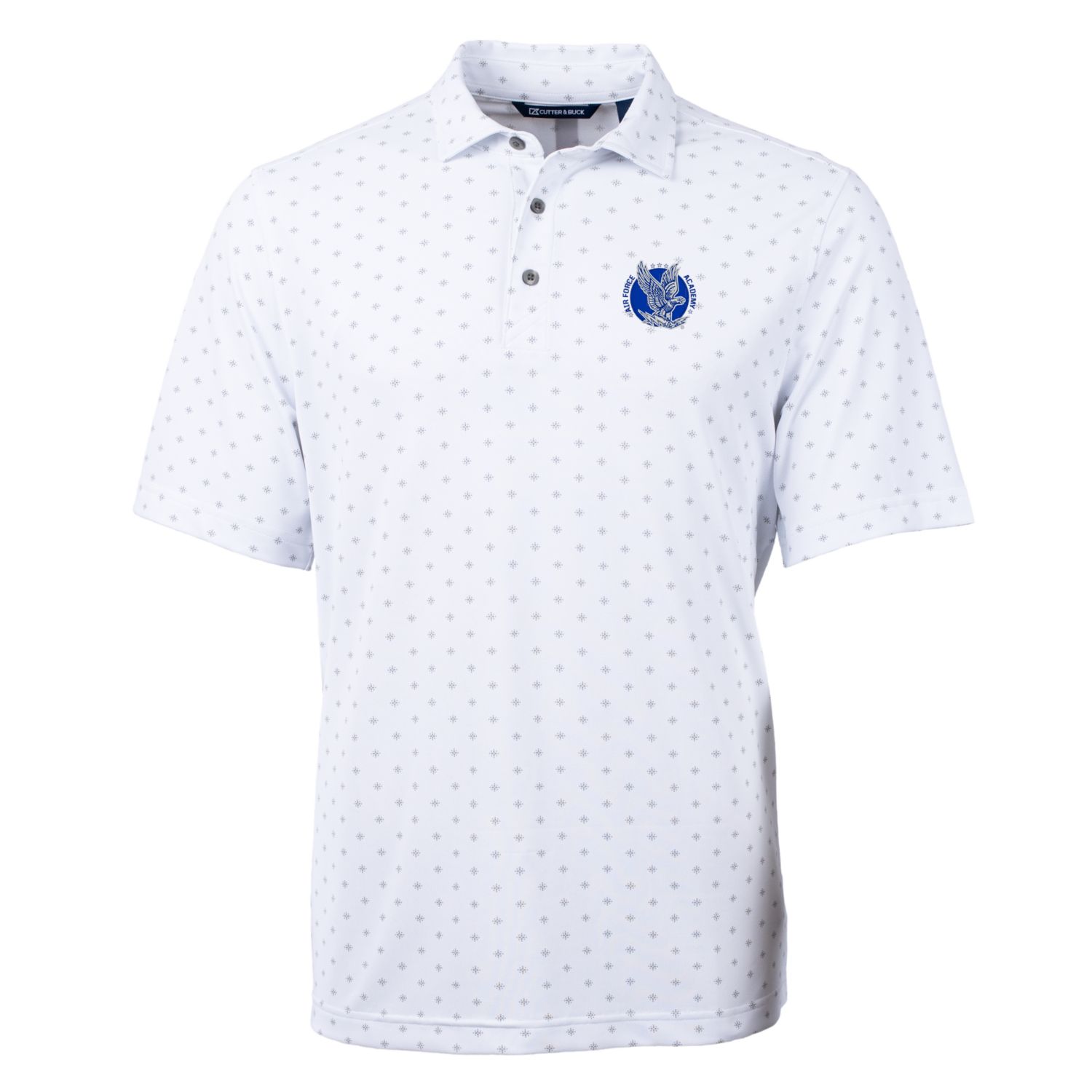 Men's Cutter & Buck White Air Force Falcons Virtue Eco Pique Tile Recycled Polo - Image 3