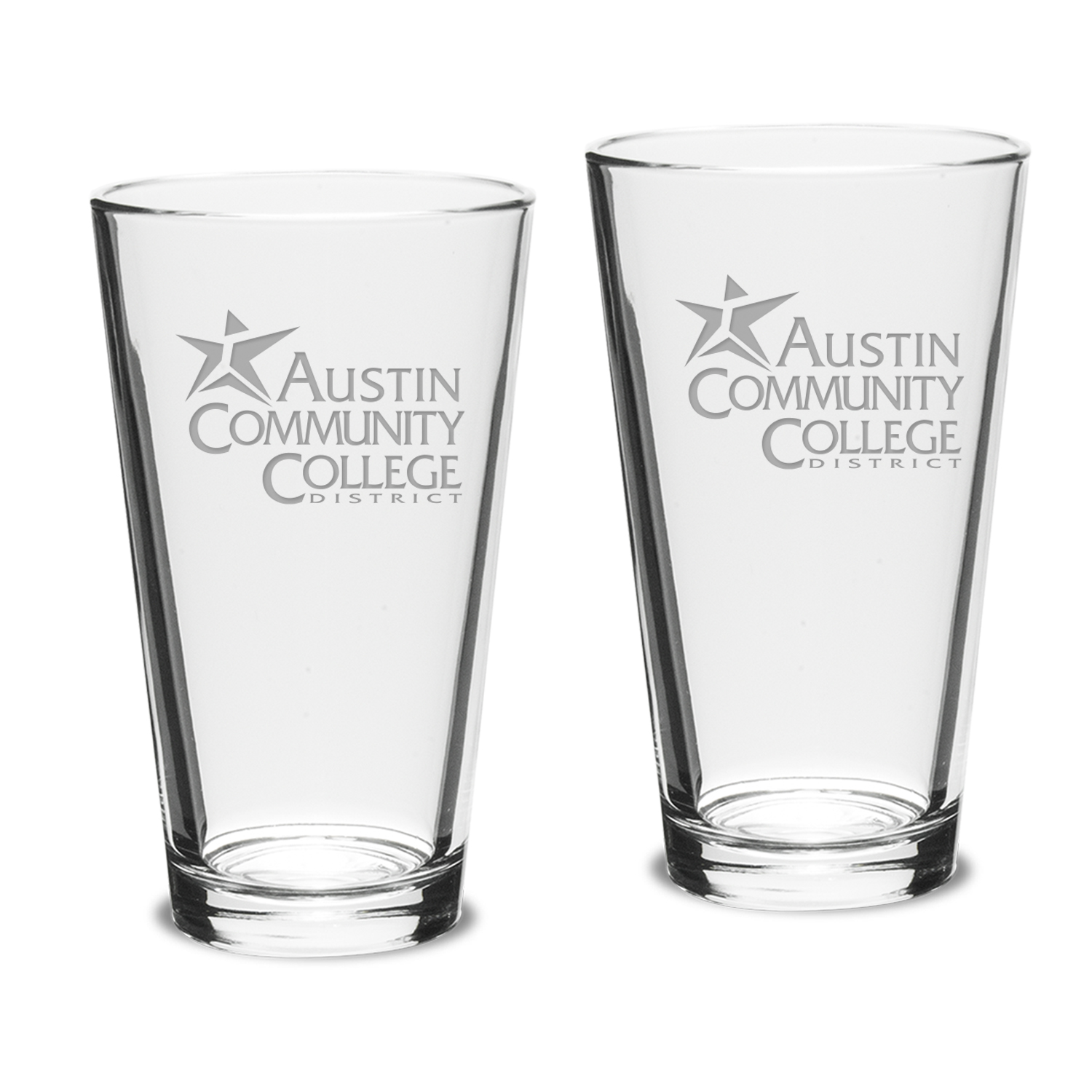 Austin Community College 16oz. 2-Piece Classic Pub Glass Set