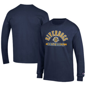 Men's Champion Navy Charleston RiverDogs Jersey Long Sleeve T-Shirt