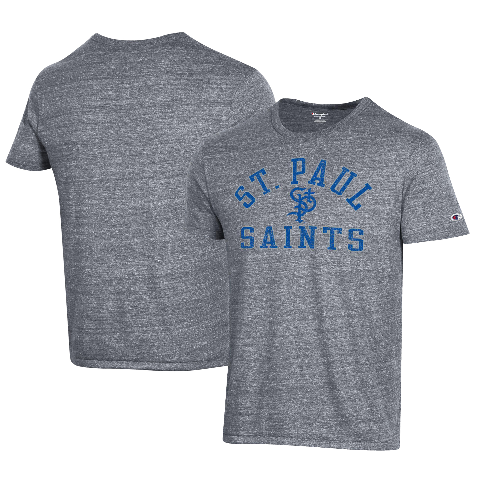Men's Champion Gray St. Paul Saints Ultimate Tri-Blend T-Shirt - Image 7