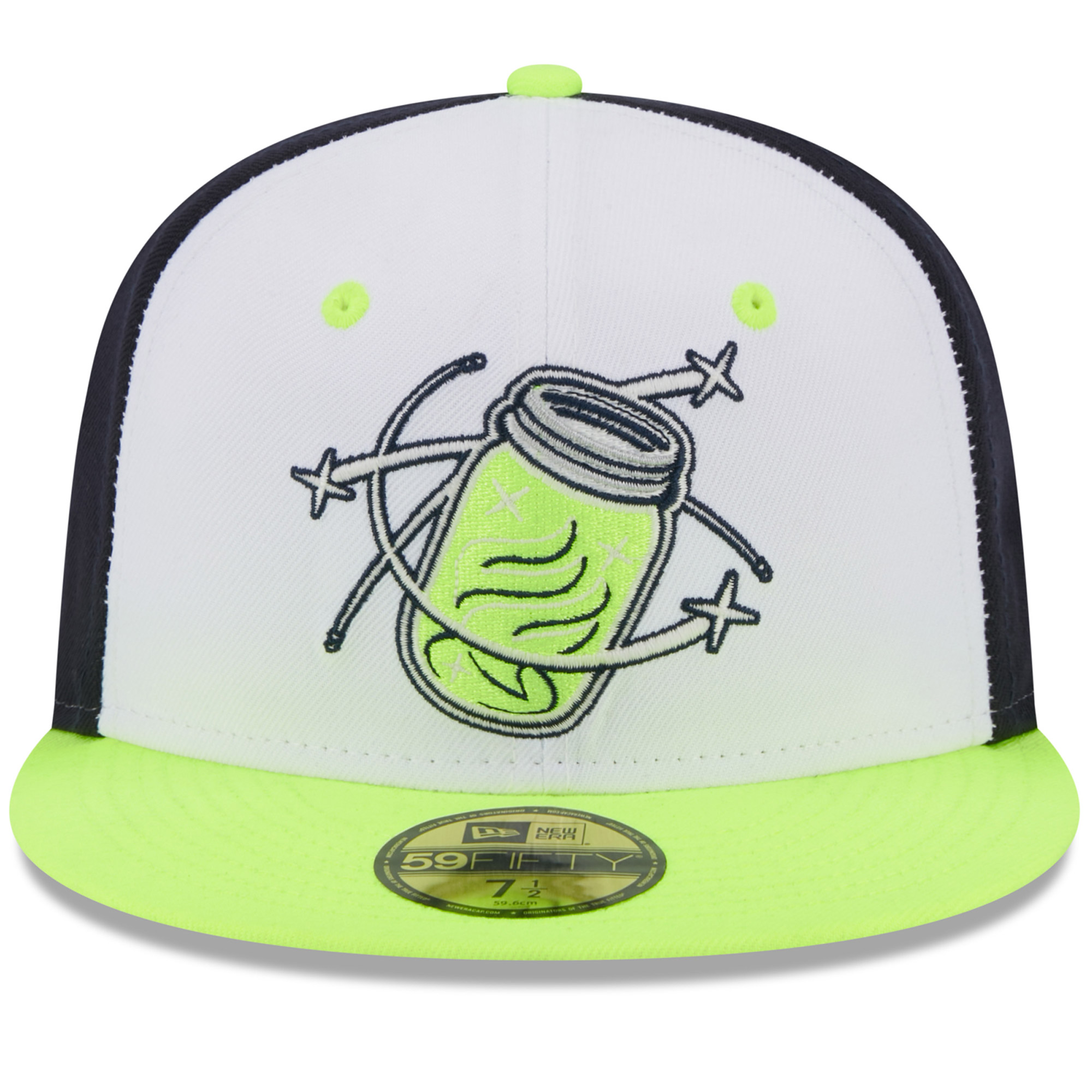 Men's New Era White Columbia Fireflies Authentic Collection Alternate Logo 59FIFTY Fitted Hat - Image 3