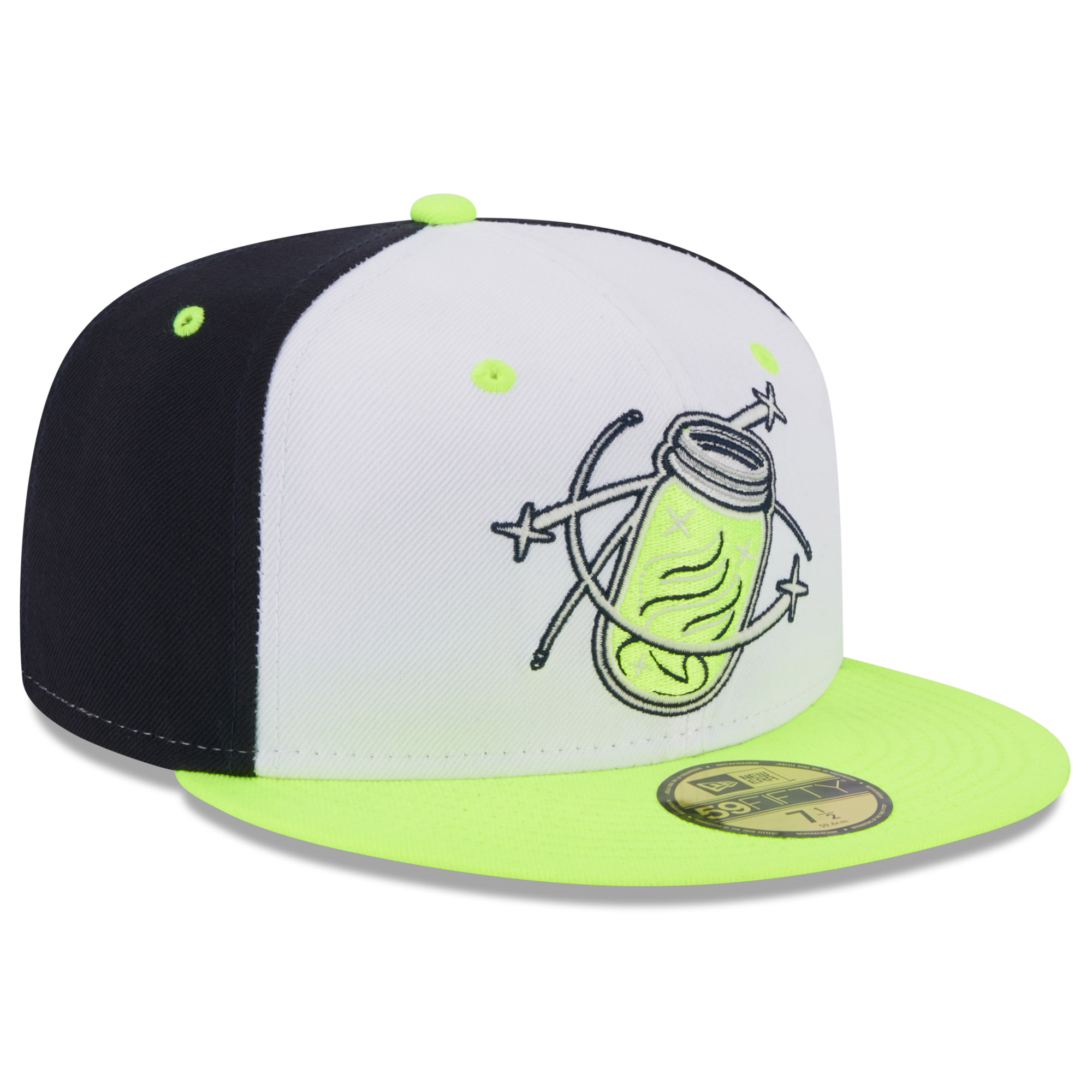 Men's New Era White Columbia Fireflies Authentic Collection Alternate Logo 59FIFTY Fitted Hat - Image 9