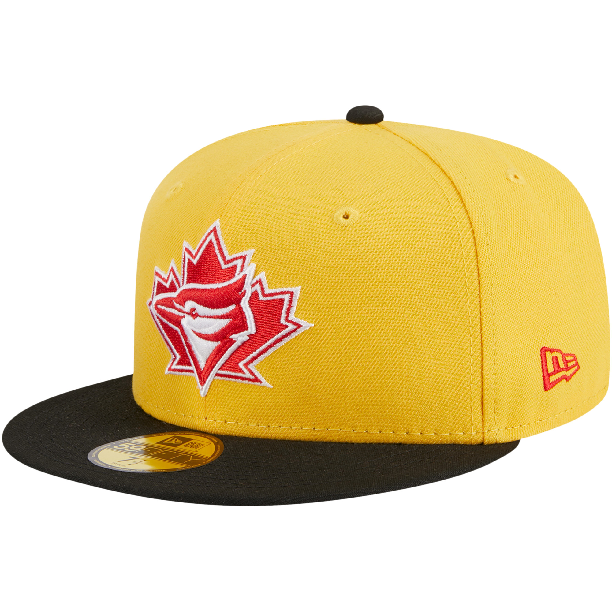 Men's New Era Yellow/Black Toronto Blue Jays Grilled 59FIFTY Fitted Hat - Image 9