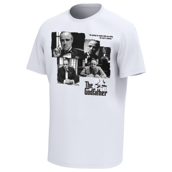 Men's White The Godfather Collage T-Shirt - Image 6
