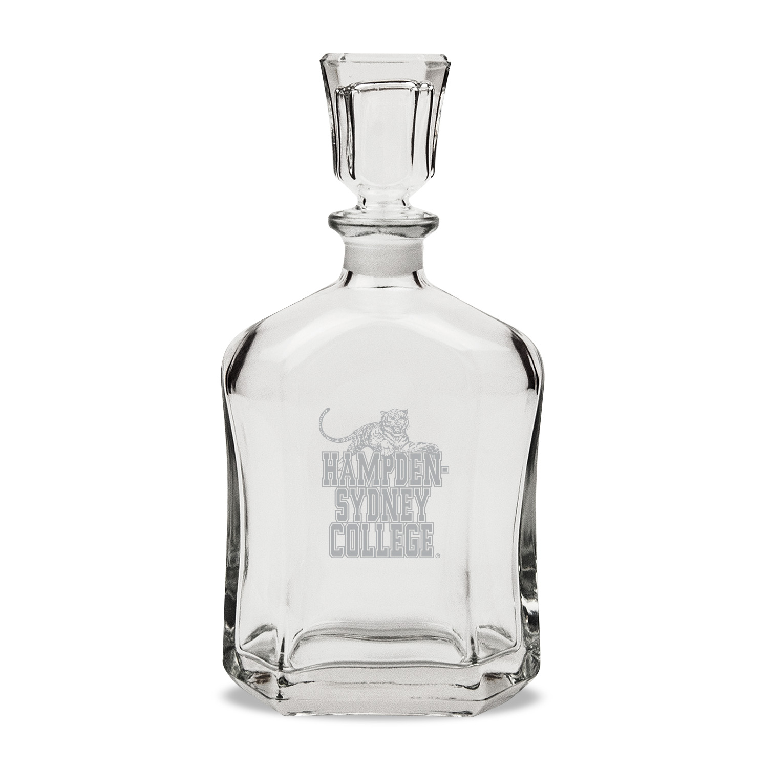 Hampden-Sydney College Tigers 23.75oz. Crystal Whiskey Decanter