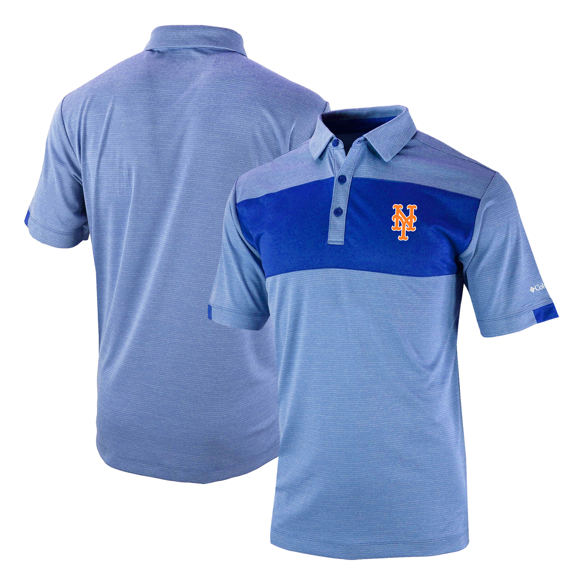 Men's Columbia Royal New York Mets Omni-Wick Total Control Polo