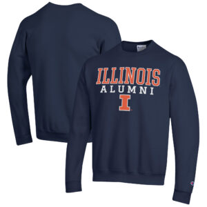 Men's Champion  Navy Illinois Fighting Illini Alumni Logo Pullover Sweatshirt