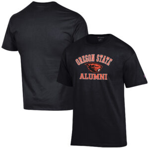 Men's Champion  Black Oregon State Beavers Alumni Logo T-Shirt