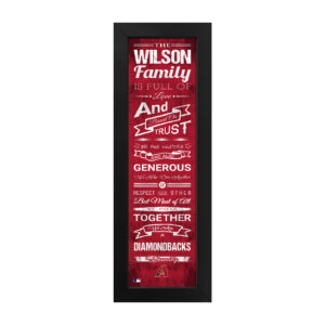 Imperial Arizona Diamondbacks 8" x 24" Personalized Family Cheer Framed Print