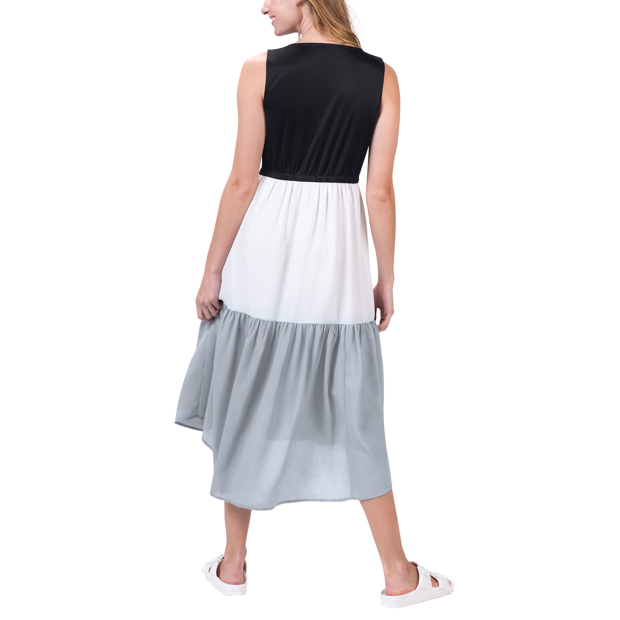 Women's G-III 4Her by Carl Banks Black/Gray Pittsburgh Steelers 12th Inning Colorblock Dress - Image 3