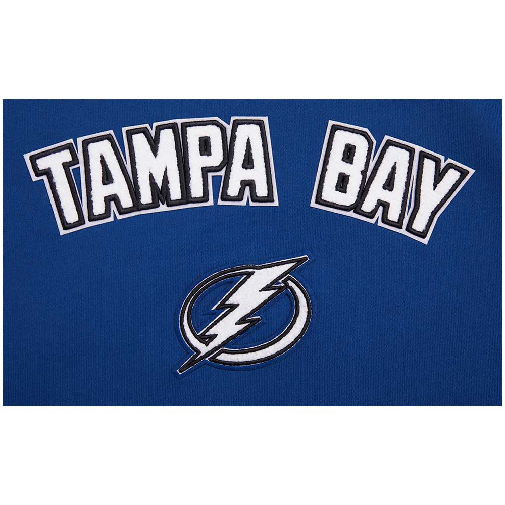 Women's Pro Standard Blue Tampa Bay Lightning Classic Chenille Pullover Hoodie - Image 9
