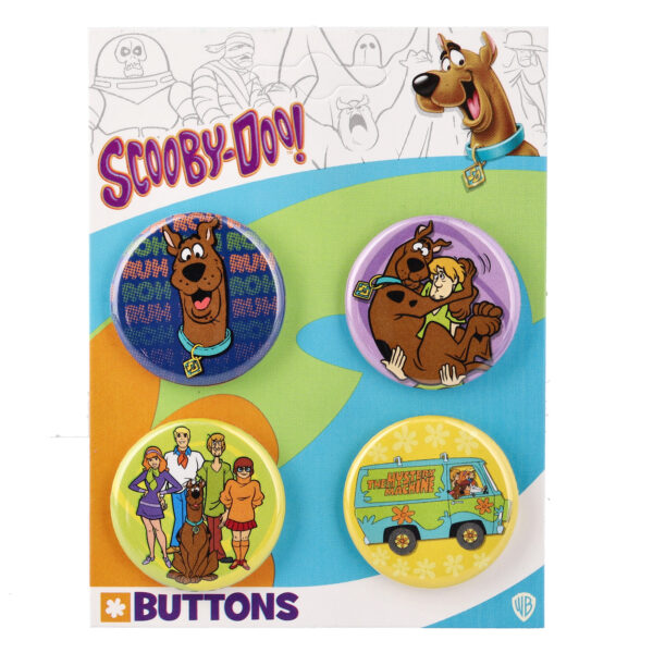Scooby-Doo Set of Four 1.25"  Buttons