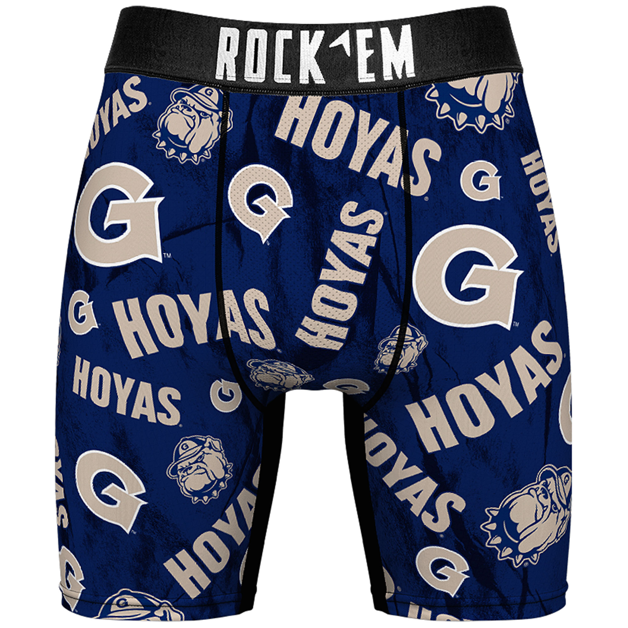 Men's Rock Em Socks Georgetown Hoyas All-Over Underwear and Crew Socks Combo Pack - Image 3