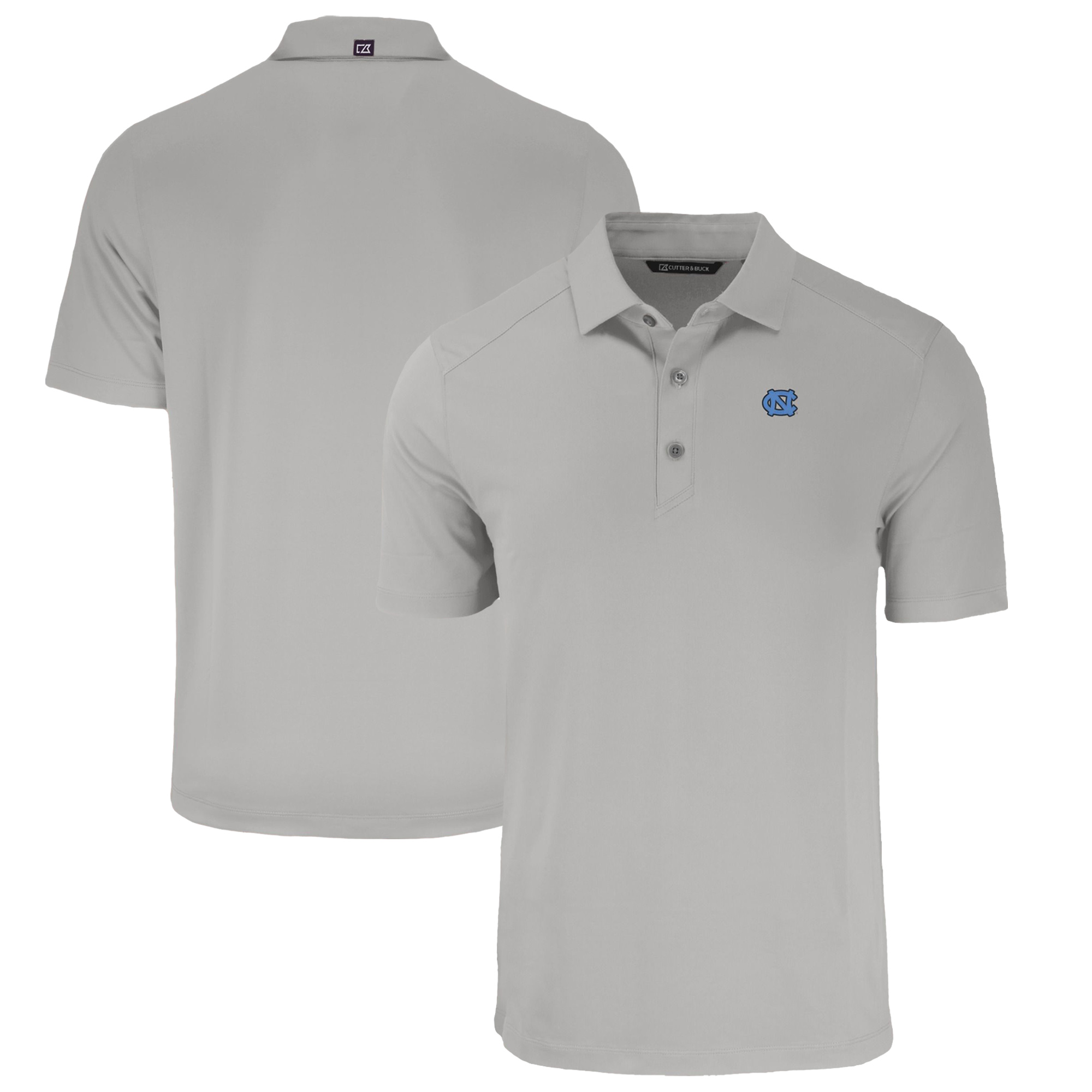 Men's Cutter & Buck Gray North Carolina Tar Heels Forge Eco Stretch Recycled Polo - Image 5