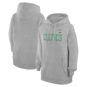 Women's G-III 4Her by Carl Banks  Heather Gray Boston Celtics Dot Print Pullover Hoodie