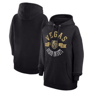 Women's G-III 4Her by Carl Banks Black Vegas Golden Knights City Graphic Fleece Pullover Hoodie