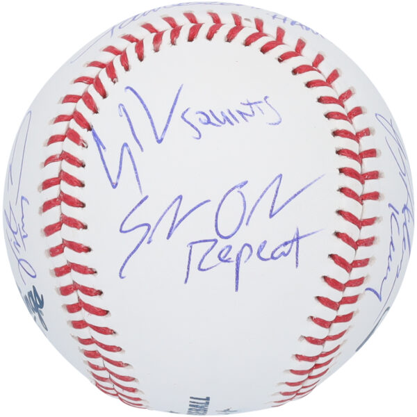 The Sandlot Cast Autographed Baseball with Multiple Inscriptions featuring Tom Guiry, Patrick Renna, Chauncey Leopardi, Marty York and More! - 8 Signatures Total - Image 16