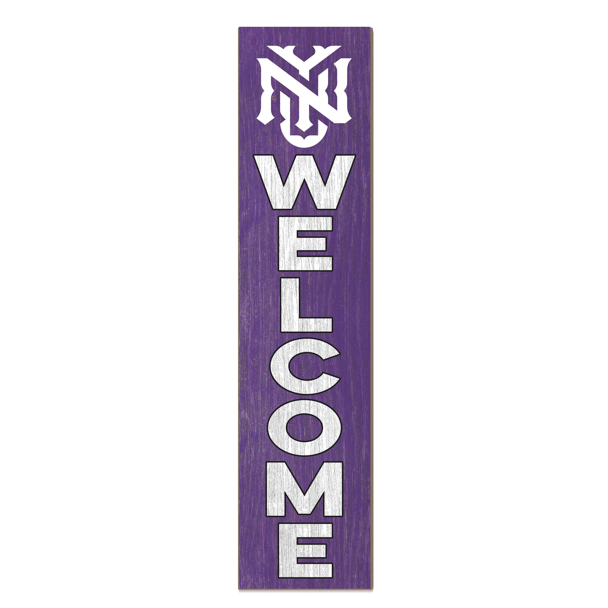 NYU Violets 12'' x 48'' Welcome Outdoor Leaner