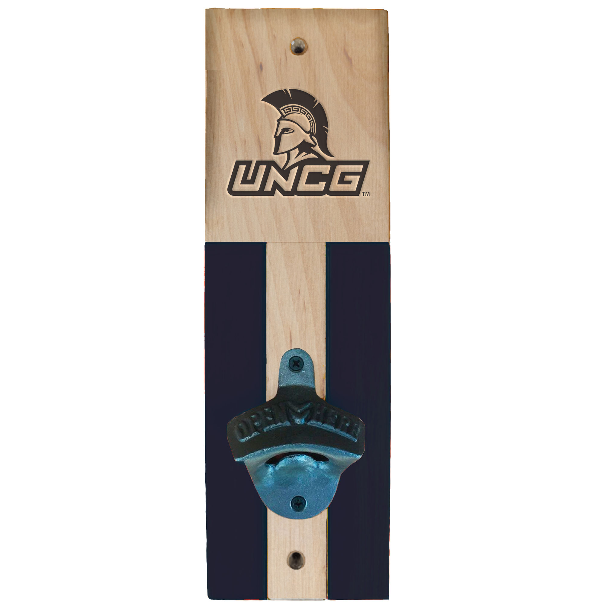 Navy UNCG Spartans 3.5" x 11.5" Wall Mounted Bottle Opener
