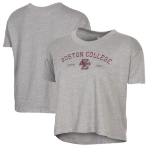 Women's Alternative Apparel  Gray Boston College Eagles Retro Jersey Headliner Cropped T-Shirt