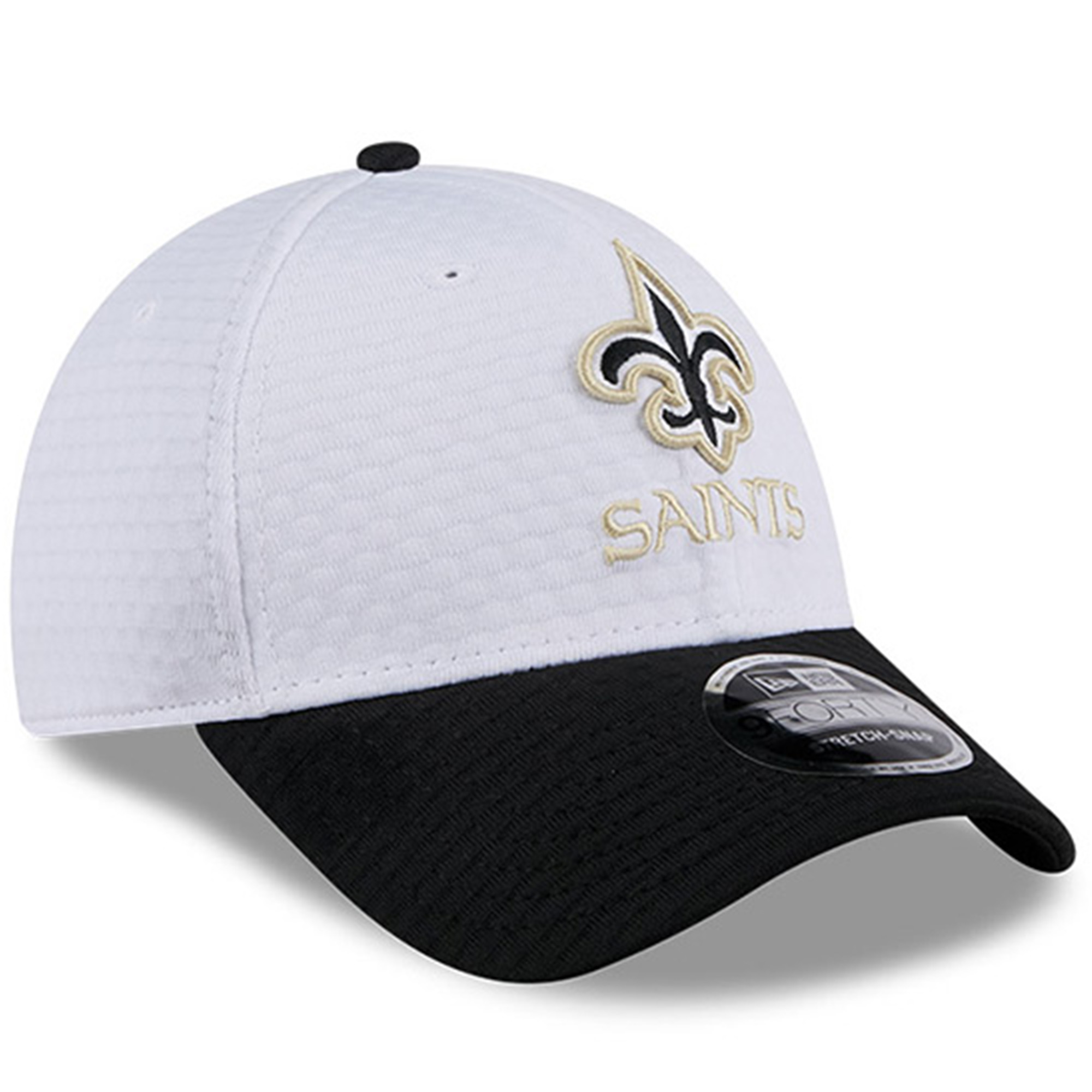 Men's New Era White/Black New Orleans Saints 2024 NFL Training Camp 9FORTY Adjustable Hat - Image 9
