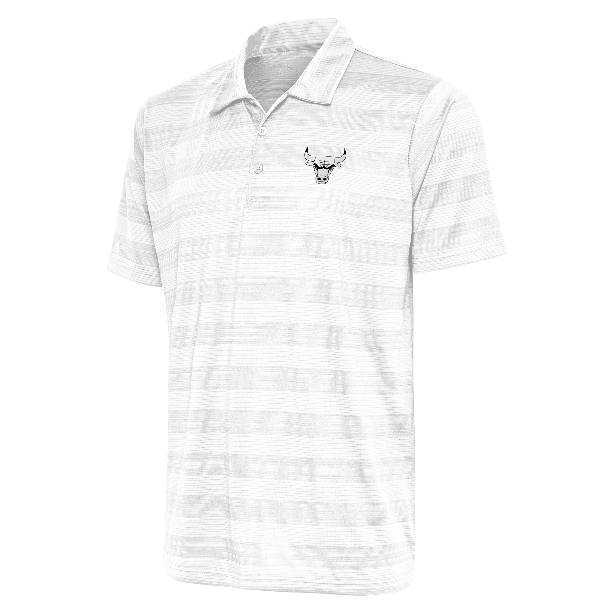 Men's Antigua White Chicago Bulls Metallic Logo Compass Polo