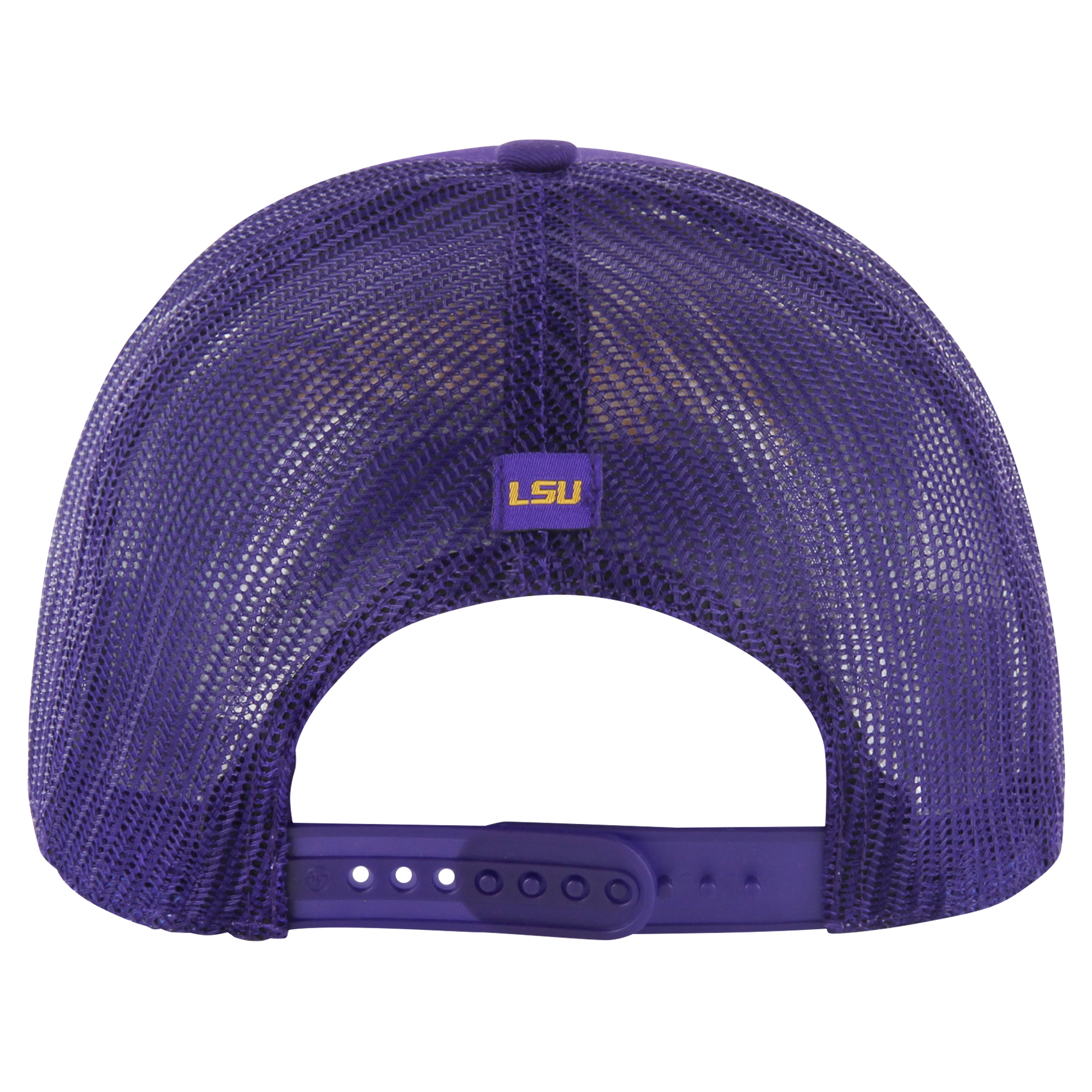 Men's '47 Purple LSU Tigers Garner Trucker Adjustable Hat - Image 7