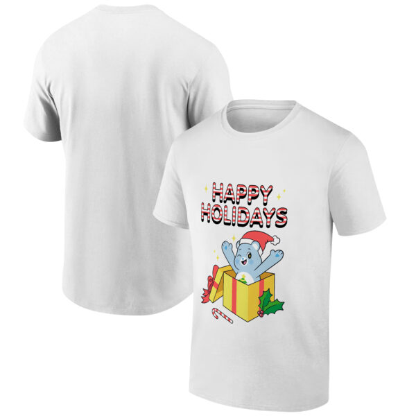 Men's Ripple Junction White Care Bears  Holiday Graphic T-Shirt - Image 4