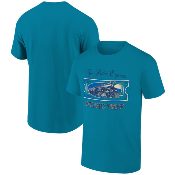 Men's Ripple Junction Turquoise The Polar Express  Holiday Graphic T-Shirt