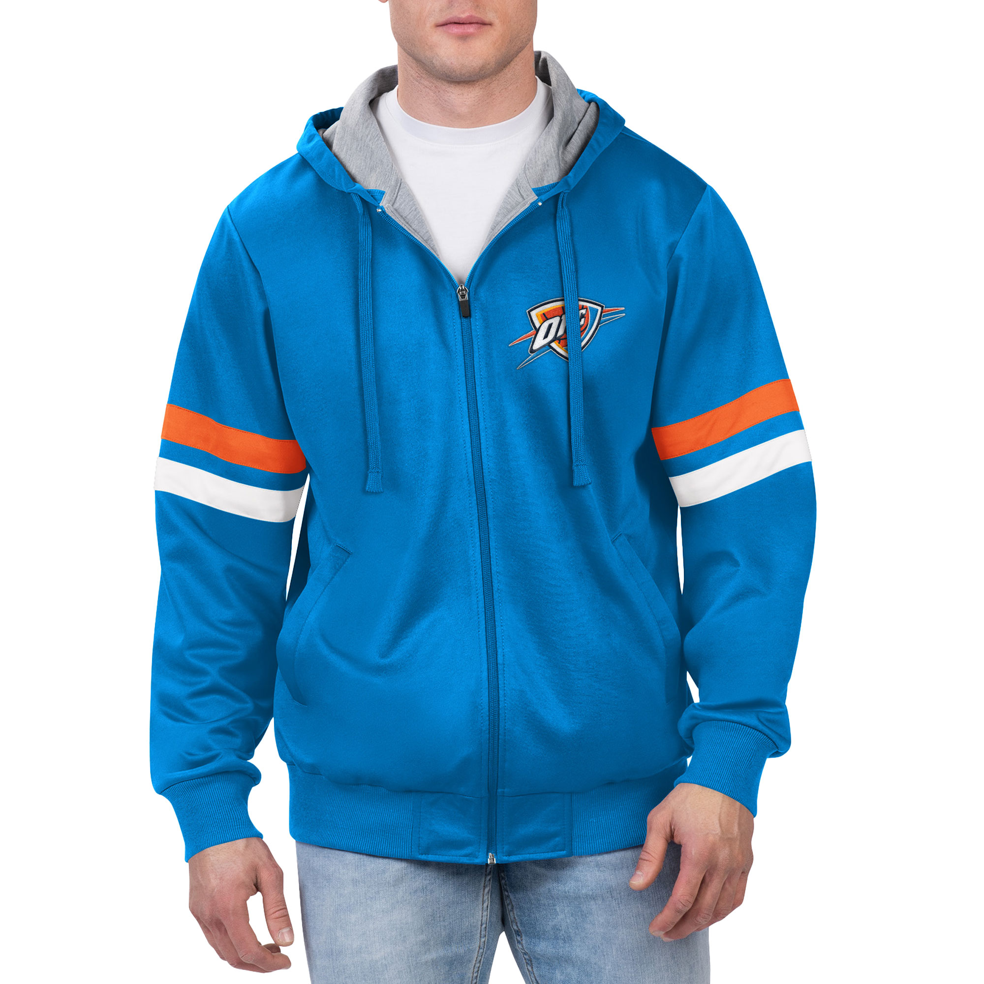 Women's Cutter & Buck Heather Charcoal Los Angeles Rams Throwback Logo Mainsail Full-Zip Vest - Image 2