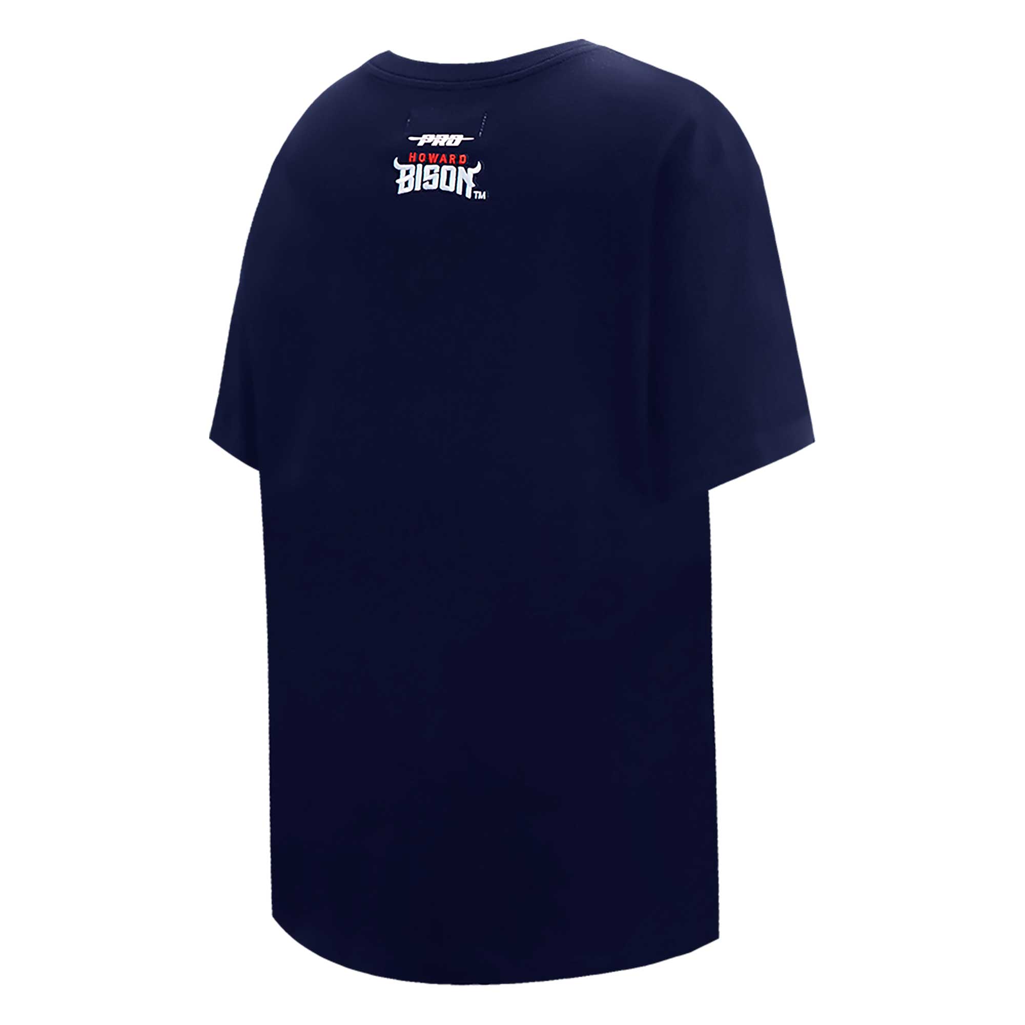 Women's Pro Standard Navy Howard Bison Script Tail Oversized Boyfriend T-Shirt - Image 12