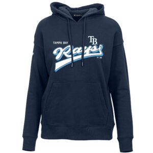 Women's Levelwear  Navy Tampa Bay Rays  Adorn Retro Rafter Pullover Hoodie