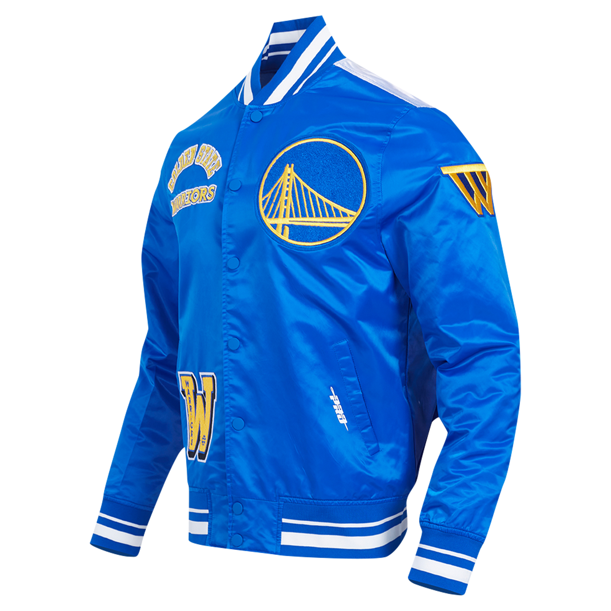 Men's Pro Standard Royal Golden State Warriors Sublimated Satin Full-Snap Jacket - Image 9