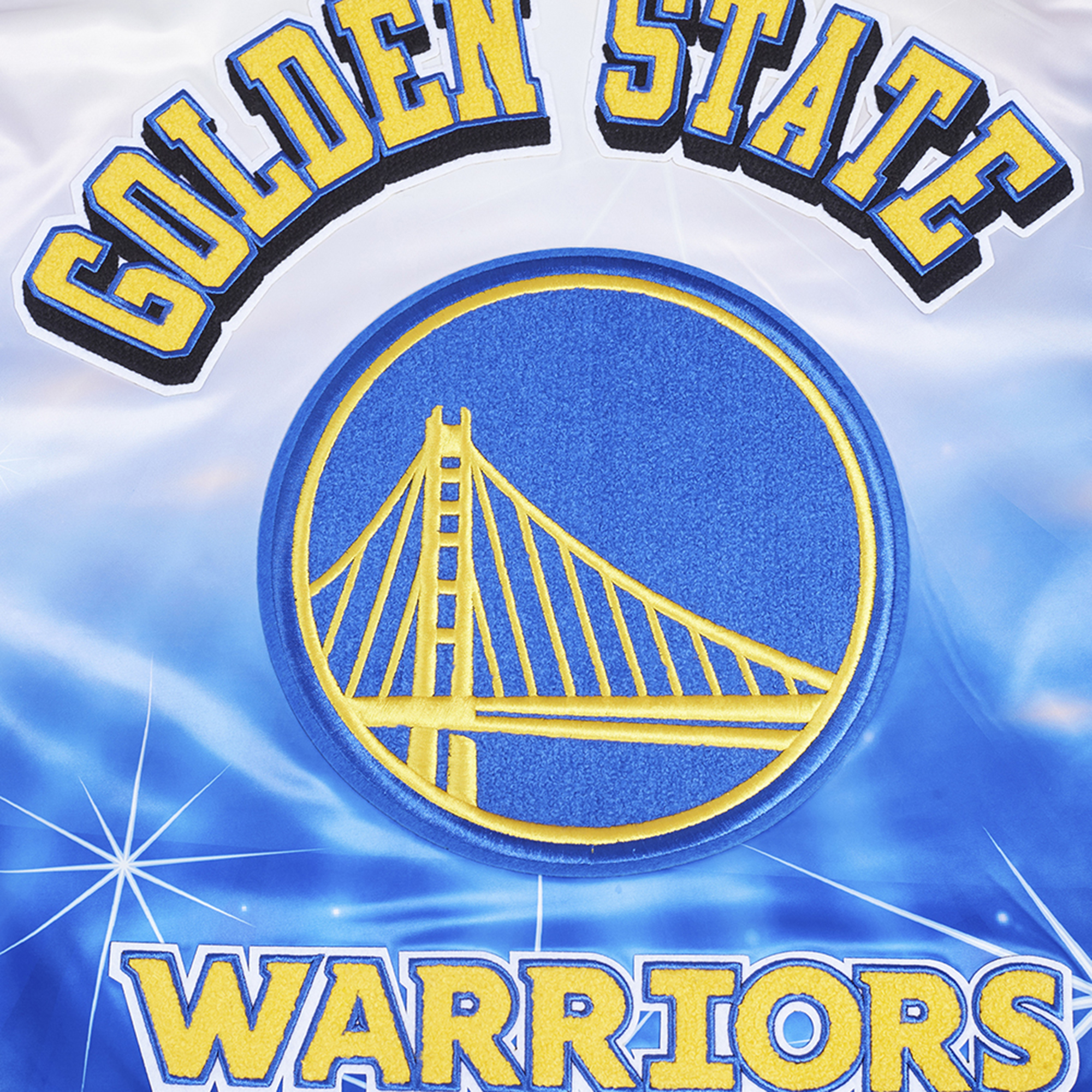 Men's Pro Standard Royal Golden State Warriors Sublimated Satin Full-Snap Jacket - Image 13