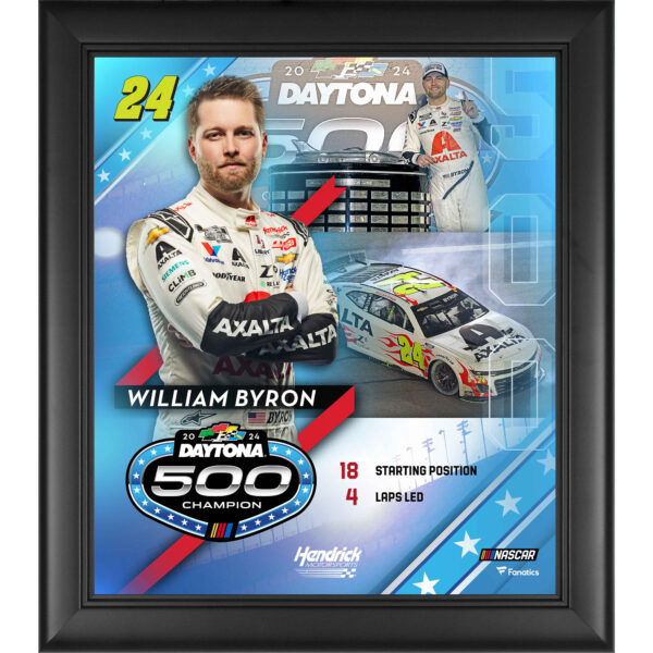 William Byron 2024 Daytona 500 Champion Framed 15" x 17" Collage